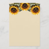 Pretty chic Yellow sunflowers wedding メニュー (裏面)
