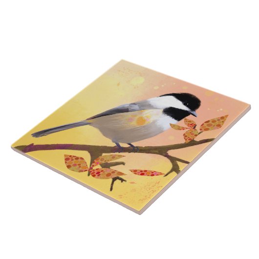Pretty Chickadee Ceramic Tile タイル (側面)