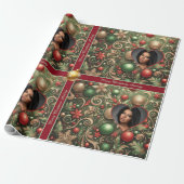 Pretty Christmas Wrapping Paper with Photo ラッピングペーパー (アンロールド)