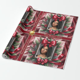 Pretty Christmas Wrapping Paper with Photo ラッピングペーパー