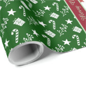Pretty Christmas Wrapping Paper with Text ラッピングペーパー (ロールコーナー)