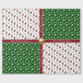 Pretty Christmas Wrapping Paper with Text ラッピングペーパー (フラット)