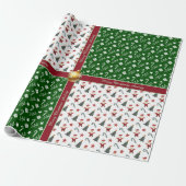 Pretty Christmas Wrapping Paper with Text ラッピングペーパー (アンロールド)