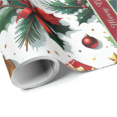 Pretty Christmas Wrapping Paper with Text ラッピングペーパー (ロールコーナー)
