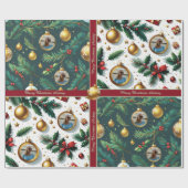 Pretty Christmas Wrapping Paper with Text ラッピングペーパー (フラット)