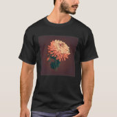 Pretty Chrysanthemum Flower Illustration Unique Wo Tシャツ (正面)
