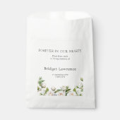 Pretty Classic White Roses Funeral Seed Packet フェイバーバッグ (正面)