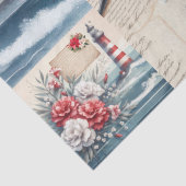 Pretty Coastal Christmas Lighthouse Collage 薄葉紙 (詳細)