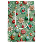 PRETTY COLOFUL CHRISTMAS ORNAMENTS ミディアムペーパーバッグ (裏面)