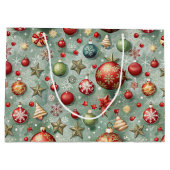 PRETTY COLOFUL CHRISTMAS ORNAMENTS ラージペーパーバッグ (裏面)