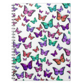Pretty Colorful Butterflies Pattern ノートブック (正面)