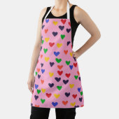 Pretty Colorful Hearts in Rainbow Colors Aprons エプロン (インサイチュ)