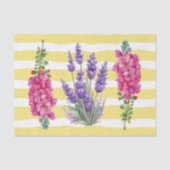 Pretty colorful yellow stripes Botanical Decoupage 薄葉紙 (正面)
