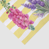 Pretty colorful yellow stripes Botanical Decoupage 薄葉紙 (詳細)