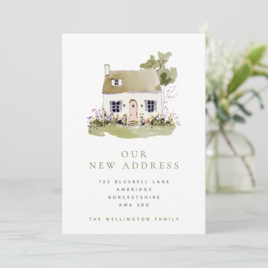 Pretty Cottage & Wildflowers Moving 案内状 (スタンド正面)