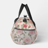 Pretty Cream Pink Roses Floral ダッフルバッグ (右)