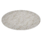 Pretty Cream White Flowers カッティングボード (角)