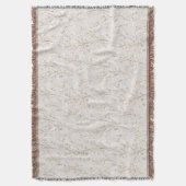 Pretty Cream White Flowers スローブランケット (正面縦)