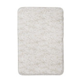 Pretty Cream White Flowers バスマット (正面縦)