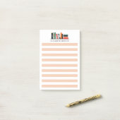 Pretty Custom Name Book Lover ポストイット (デスク上)