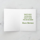 Pretty Cute for An Old Bird Birthday Card カード (内部)