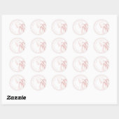 Pretty Cute Pink Bow Baby Shower Stickers ラウンドシール (シート)