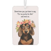 Pretty Dachshund カーエアーフレッシュナー (裏面)