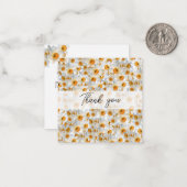 Pretty Daffodil Thank You ノートカード (正面/裏面インサイチュ)
