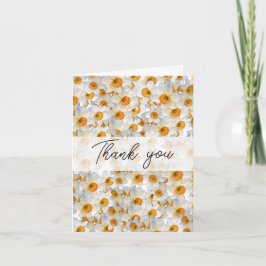 Pretty Daffodil Thank You ノートカード