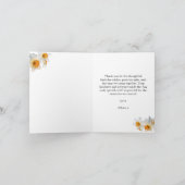 Pretty Daffodil Thank You ノートカード (内部)