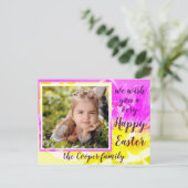 Pretty Dahlia Photo Frame Easter Postcard ポストカード (スタンド正面)