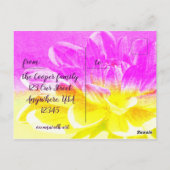 Pretty Dahlia Photo Frame Easter Postcard ポストカード (裏面)