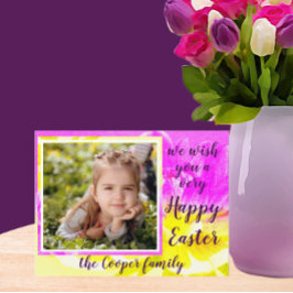 Pretty Dahlia Photo Frame Easter Postcard ポストカード