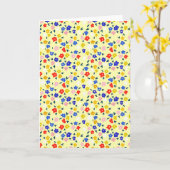 Pretty Dainty Cute Floral on Pastel Yellow カード (黄色い花)