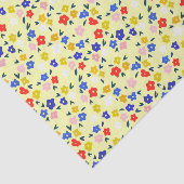 Pretty Dainty Cute Floral on Pastel Yellow 薄葉紙 (詳細)