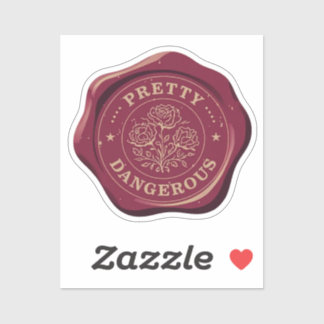 pretty dangerous seal wax sticker | historical man シール