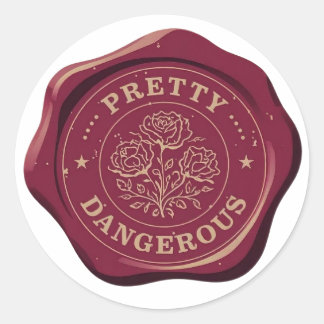 pretty dangerous seal wax sticker | historical man ラウンドシール