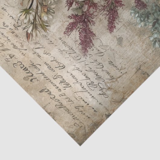 Pretty Dark Floral Bouquet Ephemera Decoupage  薄葉紙 (詳細)