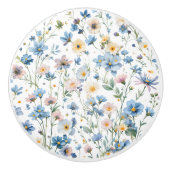 Pretty Delicate Botanical Floral セラミックノブ (正面)