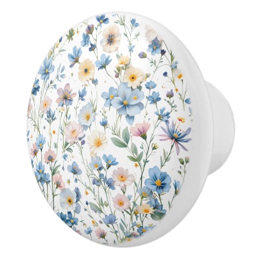 Pretty Delicate Botanical Floral セラミックノブ (右)