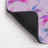 Pretty Dragonfly Purple Blue Two Tone Pattern  マウスパッド (コーナー)