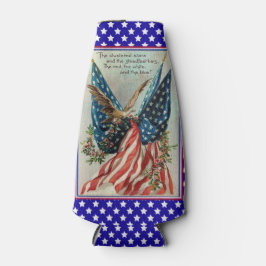 Pretty Eagle Fourth of July Patriotic Flag ボトルクーラー