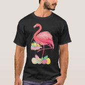 Pretty Easter Flamingo with Easter Basket Easter Tシャツ (正面)