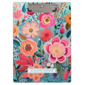 Pretty Elegant Botanical Stylish Floral クリップボード (正面)
