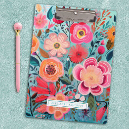 Pretty Elegant Botanical Stylish Floral クリップボード