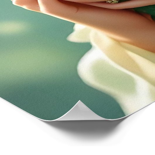 Pretty Elven Fairy & Dragon  ポスター (角)