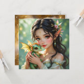 Pretty Elven Fairy & Dragon Ethereal カード (正面/裏面インサイチュ)