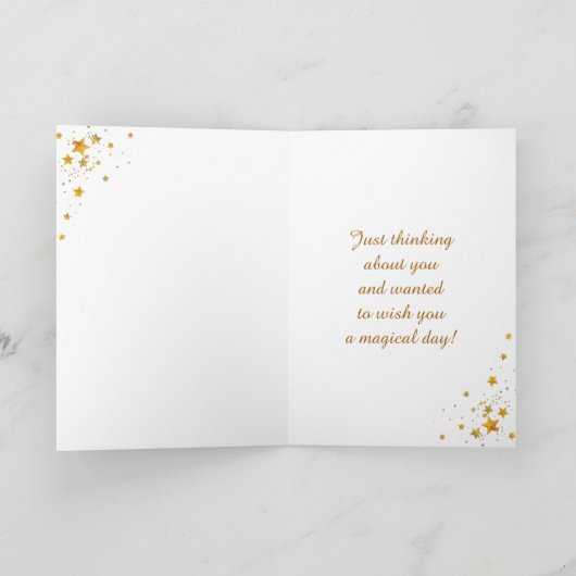 Pretty Elven Fairy & Dragon | Thinking About You カード (内部)