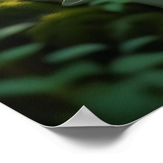 Pretty Elven Fairy Playing Clarinet ポスター (角)