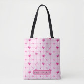 Pretty Energy Pink Aesthetic Tote Bag トートバッグ (正面)